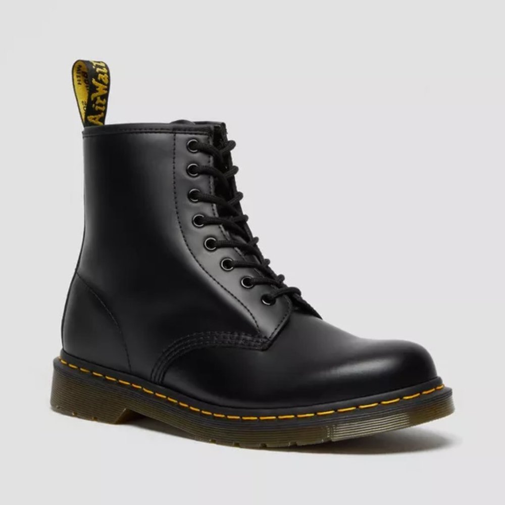 Dr. Martens 1460 Black Smooth Leather Lace-Up Boots